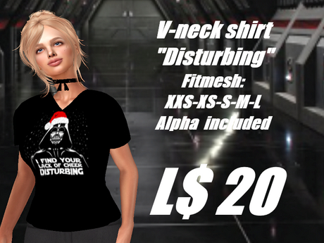 Second Life Marketplace - Disturbing-Ladies V-neck T-shirt